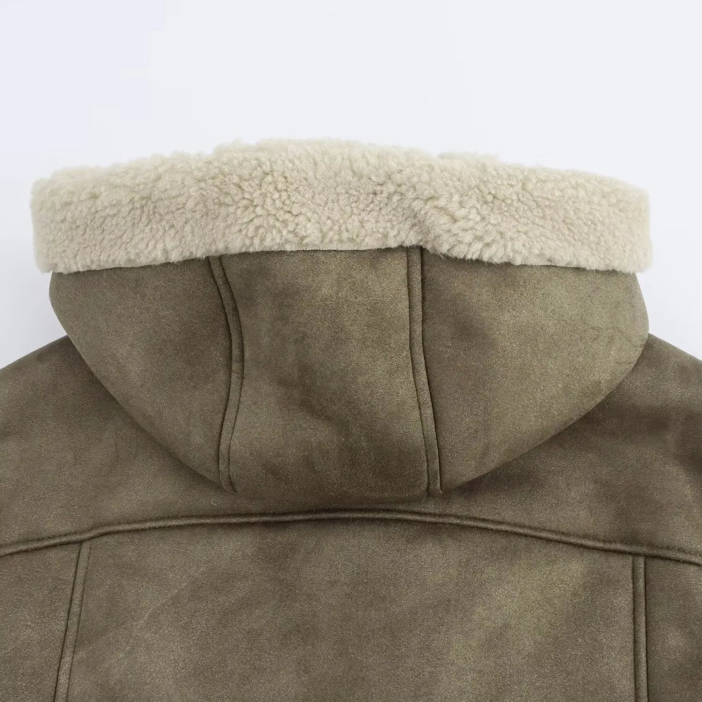 MUJER Double Face Hooded Jackets for Women Zip Padded Plush Jacket Women Outerwear Winter Coat Female Long Sleeve Women's Jacket