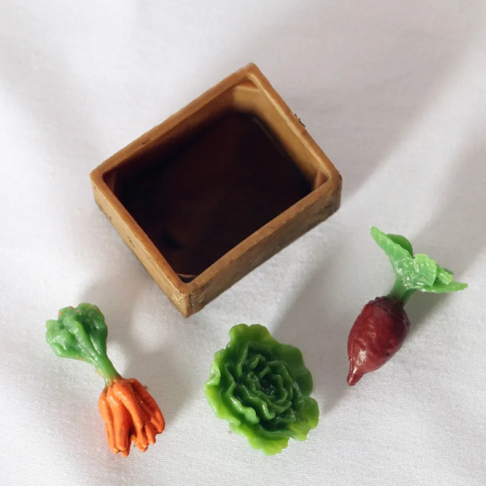 Simulation Models Dollhouse Simulation Vegetable Farm Mini Farm Vegetable Field Mini Simulation Farm Model Garden Cart