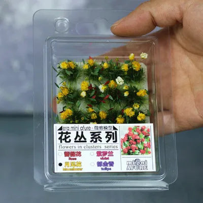Micro Landscape DIY Accessories Building Garden Flower Cluster Model Sand Table Layout Static Grass Diorama Kit 1Box