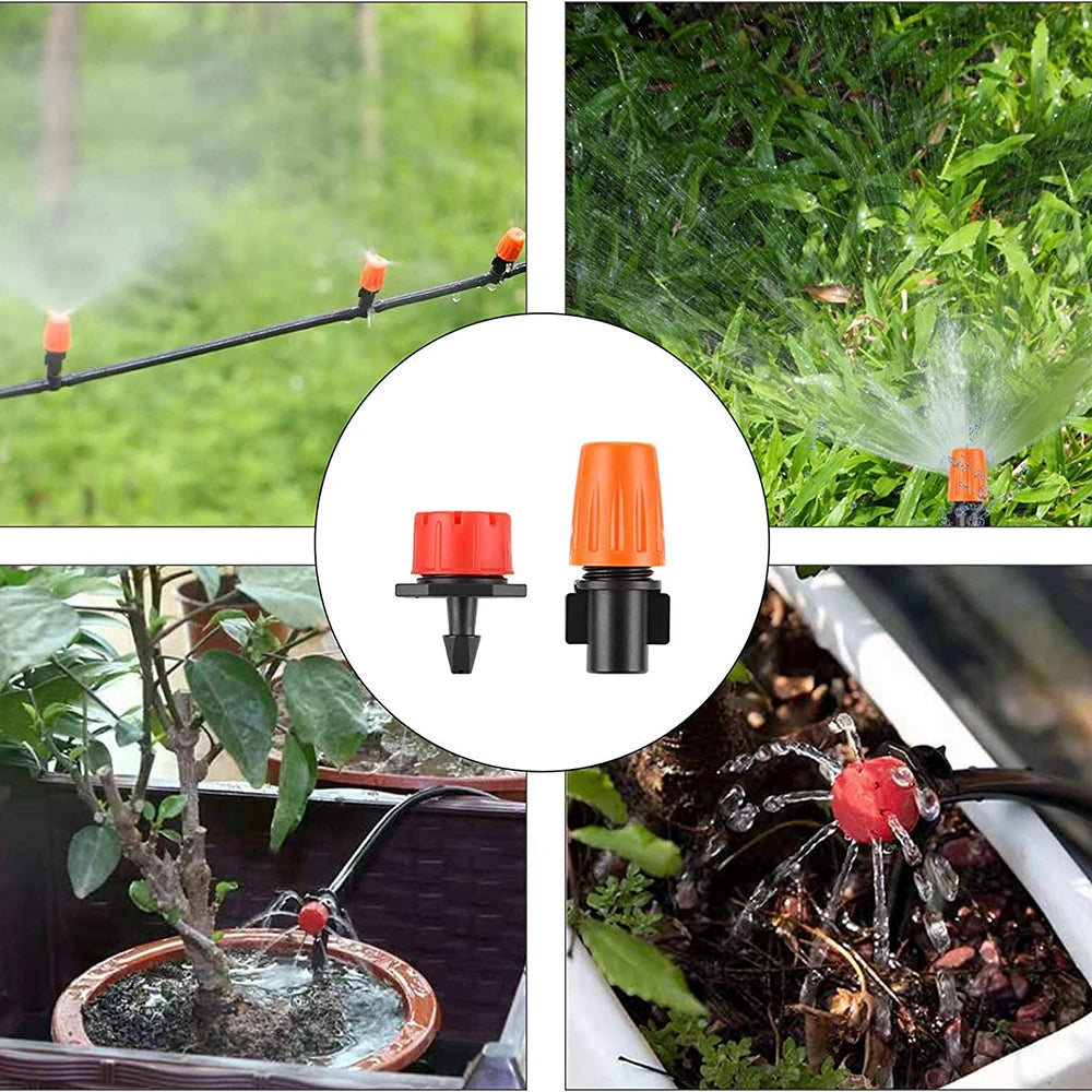 50M Micro Drip Irrigation System Automatic Plant Watering Kit with Adjustable Drippers & Hose - Outdoor Garden Misting Tools