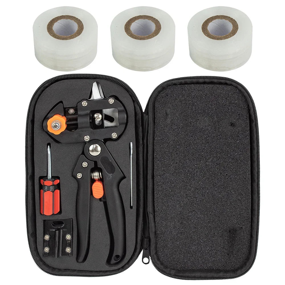 Professional Garden Grafting Tool Kit 2 in 1 Farming Pruning Scissors Shears Set Fruit Tree Secateurs Durable Grafting Knife Kit