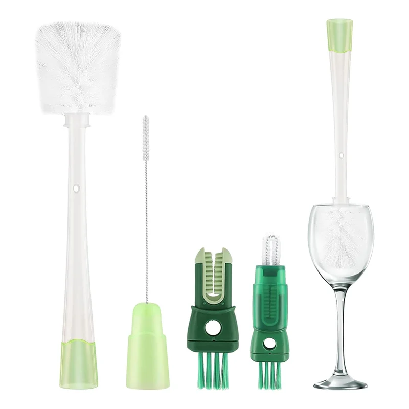 5 In 1 Water Bottle Brushes For Cleaning, Easily Cleans The Cup Mouth, Lid, Bottom, And Straw, Bottle Cleaning Toolsabkw