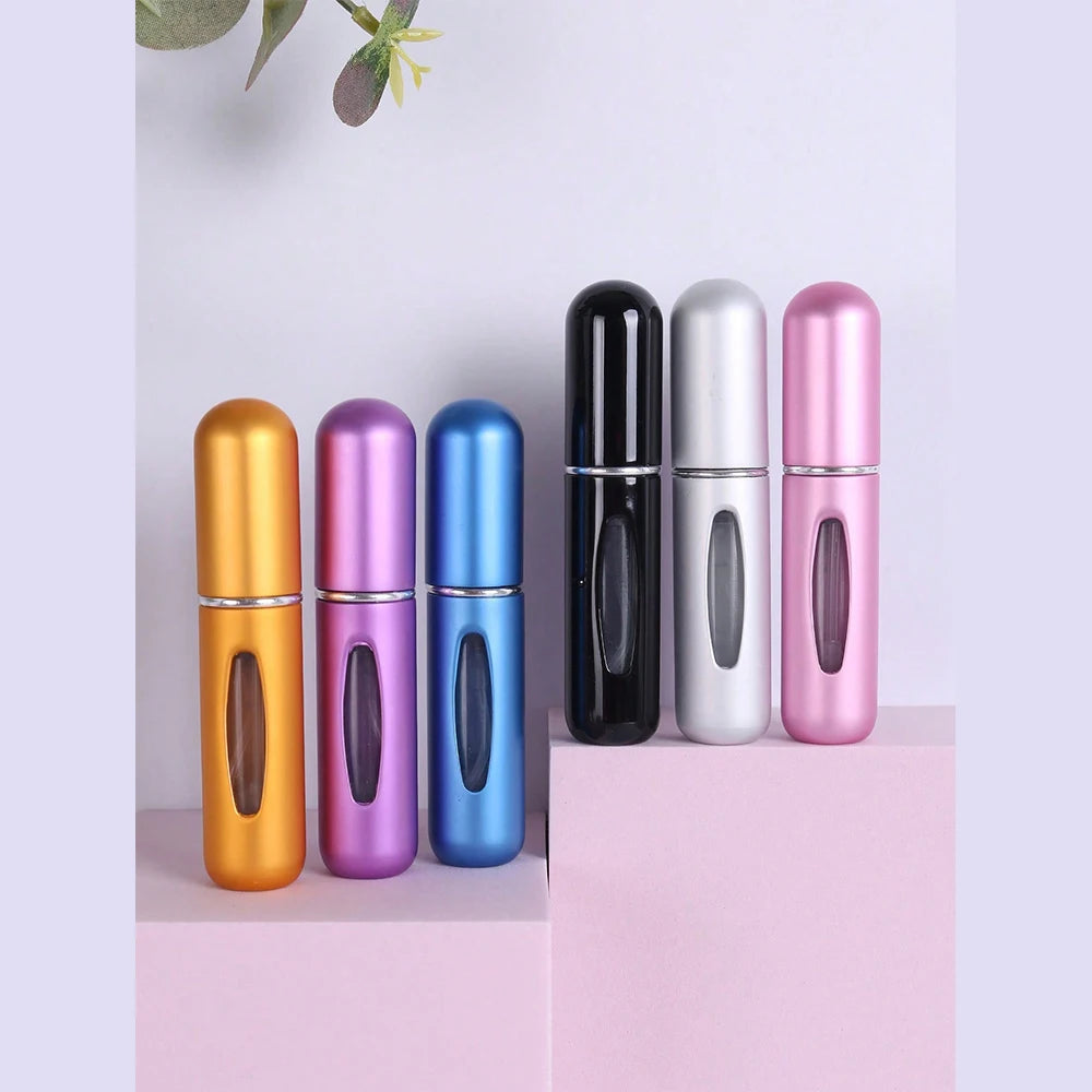 6-Pack Portable Spray Bottle Travel Set 5ml Refillable Perfume Spray Self-Suction Bottom