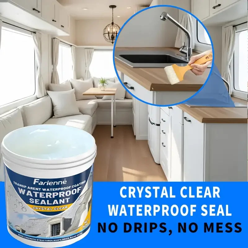 150g transparent waterproof sealant, RV super strong invisible sealant - a multifunctional water leakage repair coating suitable