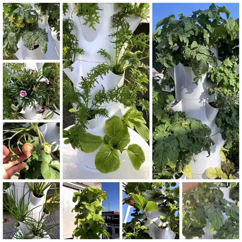 Hydroponic Growing System Garden Garden Indoor Balcony Vertical Tower Planters Soilless Culture Vegetable Grow Pot Kit DIY