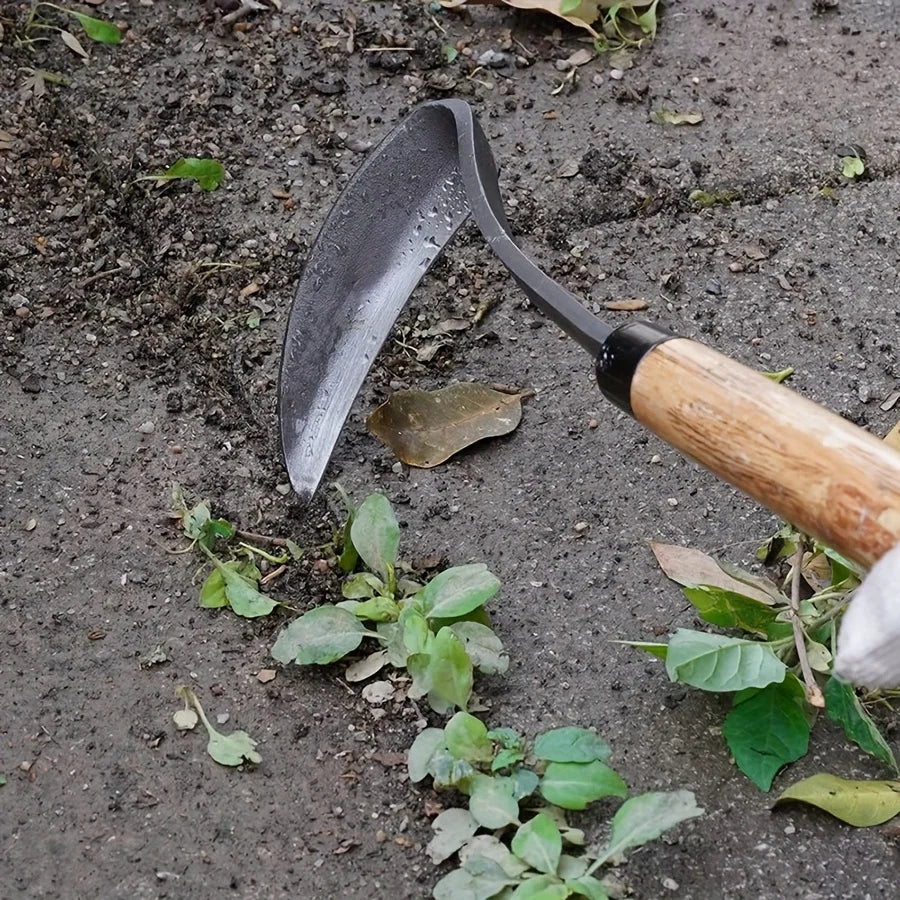 Farm Tools Hoes Triangle Furrow Hoe Household Agricultural Weeding Hoe Planting Vegetable Gardening Loosening Soil Weeding Tools