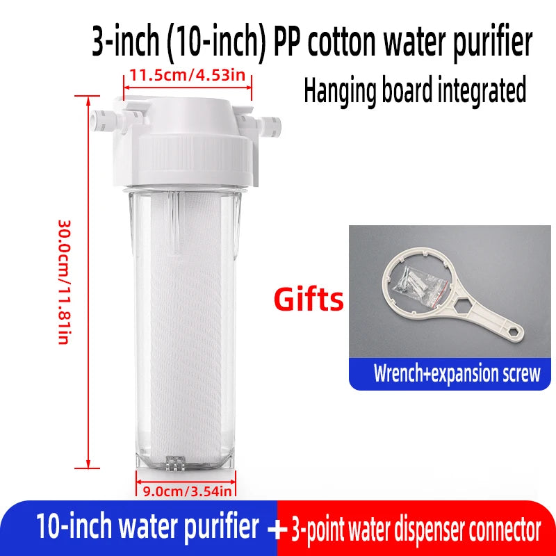 5-inch 10-inch transparent Bottle Explosion-proof Filter Bottle Water Purifier Pre-filter Home Water Machine Shell Filter Access
