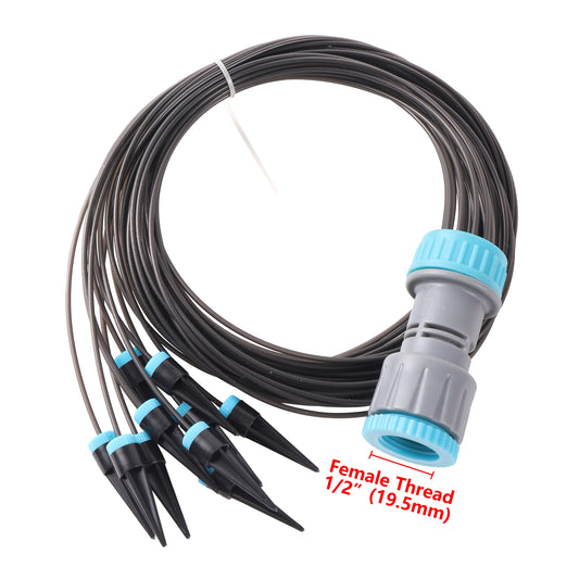 10 Head Drip Irrigation Kit 1/2" Garden Watering Kit Greenhouse Potted Plant Watering System Garden Irrigation Water Saving Kit