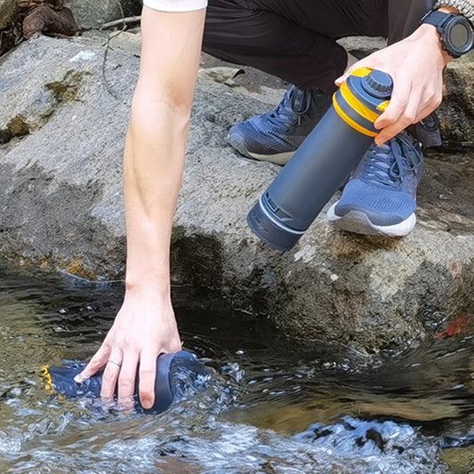 1L Clearly Filtered Water Bottle Ultra-Fine Filter Portable Outdoor Water Purifier for Hiking Camping Travel Water Filter Bottle