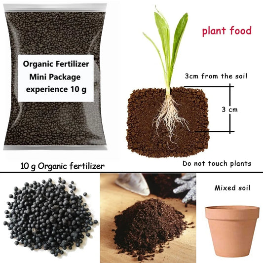10 G Organic Fertilizer Mini Package Green General Purpose Safe And Pollution Free Use Flower Plant Food For Garden Bonsai