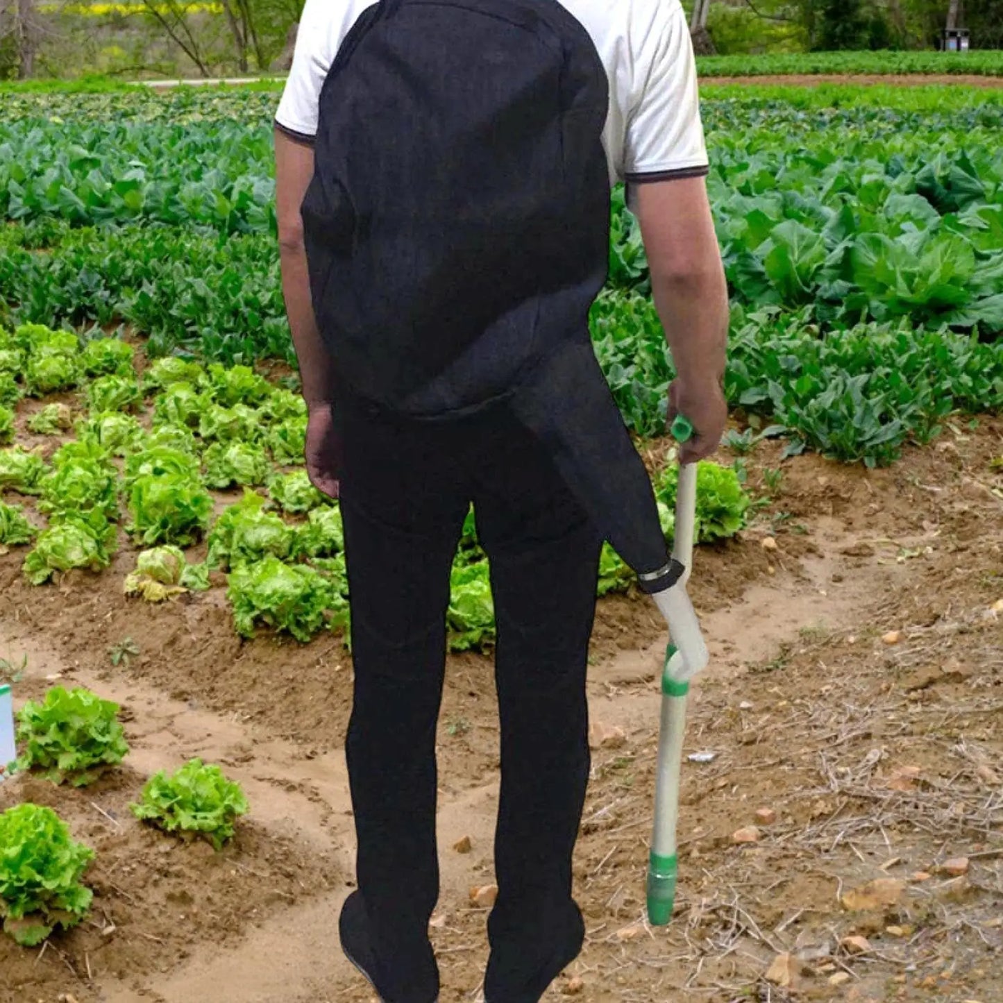 Manual Fertilizer Spreader with Bag Garden Manure Broadcast Applicator Tool for Farm Corn Vegetables Cane Fruit Trees