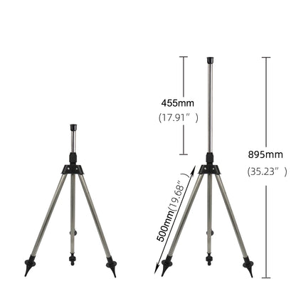 Garden Watering System Stainless Steel Tripod Impact Sprinklers Kit for Farmland Plants Flower 360 Degree Automatic Irrigation