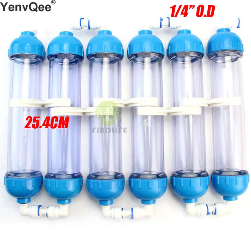 WATER FILTER 2PCS  T33 cartridge housing DIY T33 Shell Filter Bottle 4pcs fittings Water Purifier for reverse osmosis system
