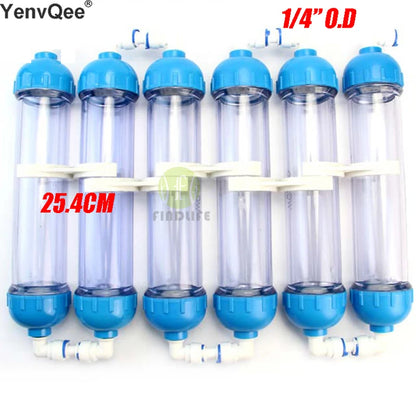 WATER FILTER 2PCS  T33 cartridge housing DIY T33 Shell Filter Bottle 4pcs fittings Water Purifier for reverse osmosis system