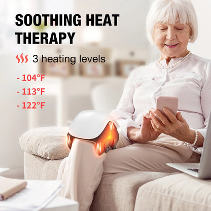 Arthritis Pain Relief Joint Massage Machine Smart Infrared Physiotherapy Hot Compress Vibration Knee Massager With Heat