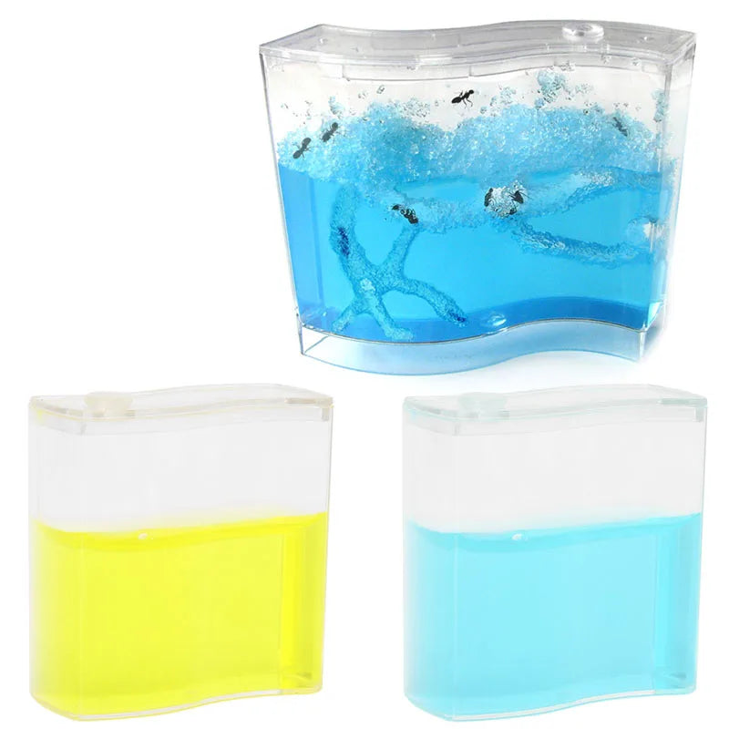 2025 New Compact Ant Farm Fun Ant Nest with Translucent Gel Visible 3D Maze Farm Insect Ecology Box for Kids Study Science Toys