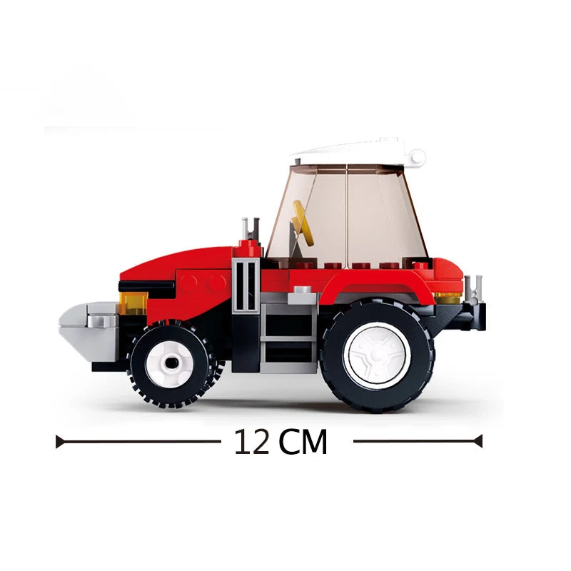 2021 Cartoon Creative Farm Series Farmer Tractor Building Bocks City Classic Educational Toys For Children Kids Birthday Gifts