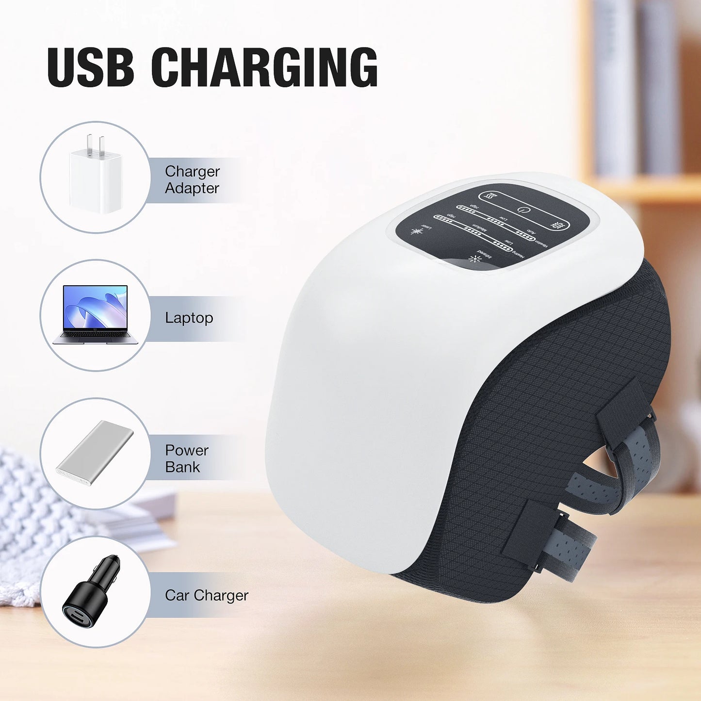 Arthritis Pain Relief Joint Massage Machine Smart Infrared Physiotherapy Hot Compress Vibration Knee Massager With Heat