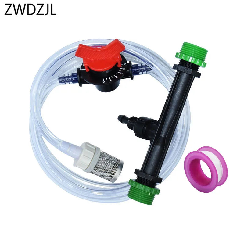 Venturi Fertilizer Injector 1/2 3/4 Irrigation Venturi System Automatic Fertilizer Kit For Agriculture Greenhouse 1Set