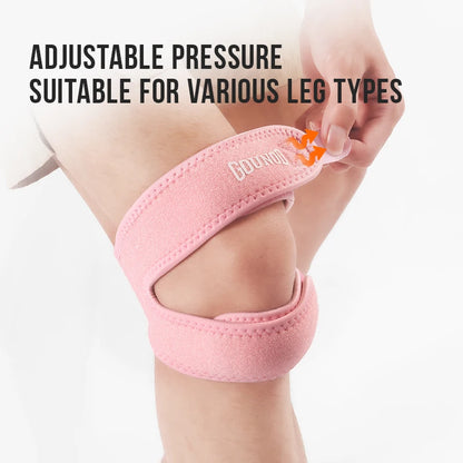 Hiking Soccer Basketball  Running Jumpers of Knee Pain Relief Support with Adjustable  Patellar Tendon Support Strap