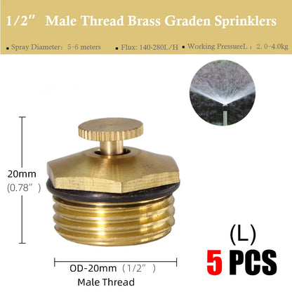 Garden Watering System Stainless Steel Tripod Impact Sprinklers Kit for Farmland Plants Flower 360 Degree Automatic Irrigation