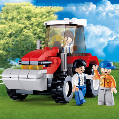 2021 Cartoon Creative Farm Series Farmer Tractor Building Bocks City Classic Educational Toys For Children Kids Birthday Gifts