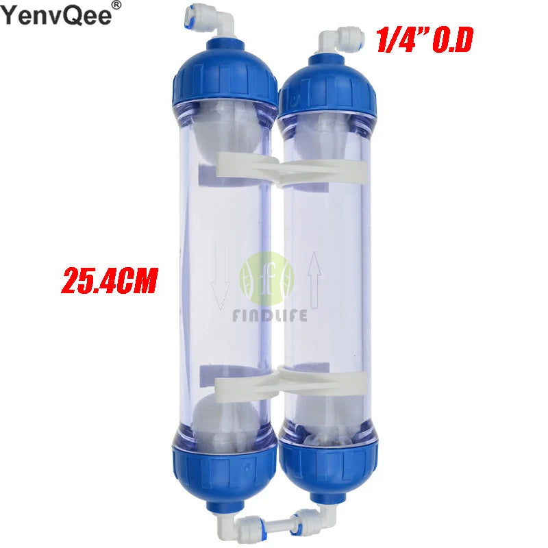 WATER FILTER 2PCS  T33 cartridge housing DIY T33 Shell Filter Bottle 4pcs fittings Water Purifier for reverse osmosis system