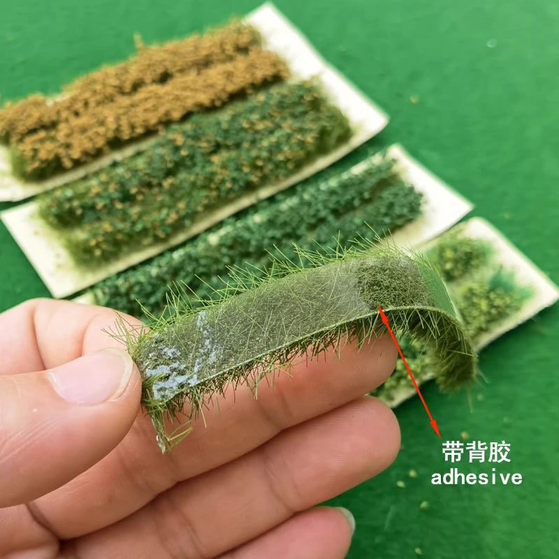 7Pcs/box Model Farm Crop Artificial Grass strip Model Scenery Material Bushes 8MM Miniature train garden landscape plants Tufts