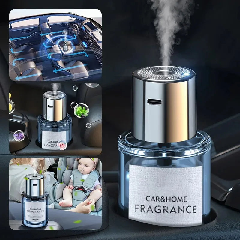 Car Mounted Intelligent Fragrance Spray Perfume Essential Diffuser Oil Portable Fragrance Car Humidifier Bedside Accessorie
