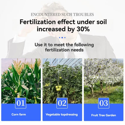 Manual Granular Fertilizer Applicator  for Farm Corn Cane Plants Garden with Backpack Bag