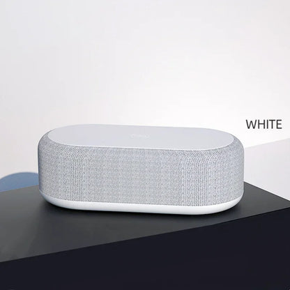 Portable MultiFunction Bluetooth Speaker Night Light Mobile Phone Qi 15W Fast Charging Station Wireless Charger With Alarm Clock