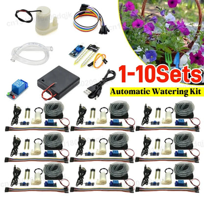 1-10X Automatic Irrigation System Self Watering DIY Kit Garden Planting Water Pump Soil Moisture Sensor Relay Module for Arduino