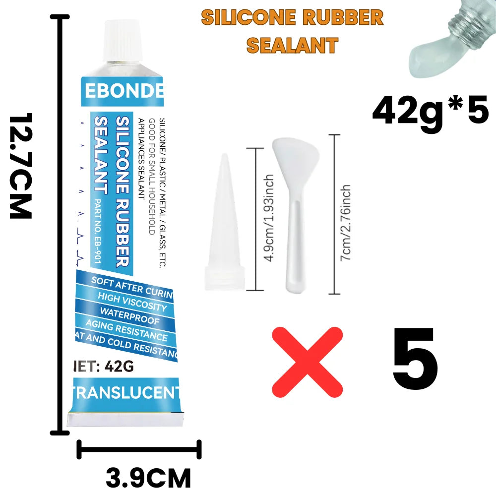 Silicone Rubber Sealant Waterproof Adhesive for Bonding Silicone/ Plastic/ Metal /Glass, Good for Household Appliances Sealant