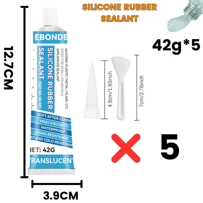 Silicone Rubber Sealant Waterproof Adhesive for Bonding Silicone/ Plastic/ Metal /Glass, Good for Household Appliances Sealant