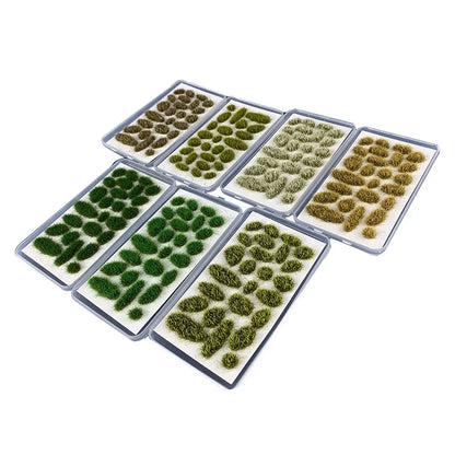 Grass Tufts Simulation Miniature Cluster Model Bush Plant For Railway Railroad Diy Building Scene Layout Diorama Kits