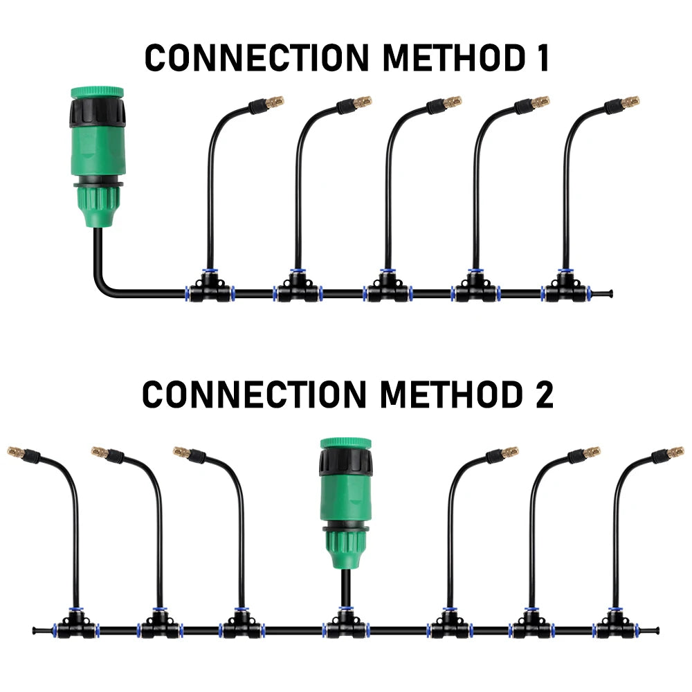 10-30M Universal Automatic Irrigation Sprinkler Kit Rotating Copper Nozzle Garden Balcony Atomization Sprinkler Watering Kits