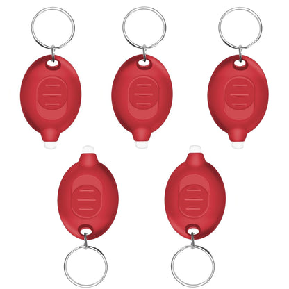 5 pcs led keychain flashlight mini led keychain light 12 lumens portable super bright battery powered keyring flashlight