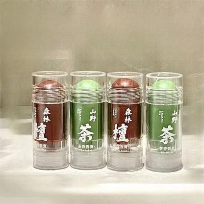 Tea and Sandalwood Fragrances Solid Balm Body Balms Lasting Fragrance Light Fragrances Fresh Body Deodorants Portable for Travel