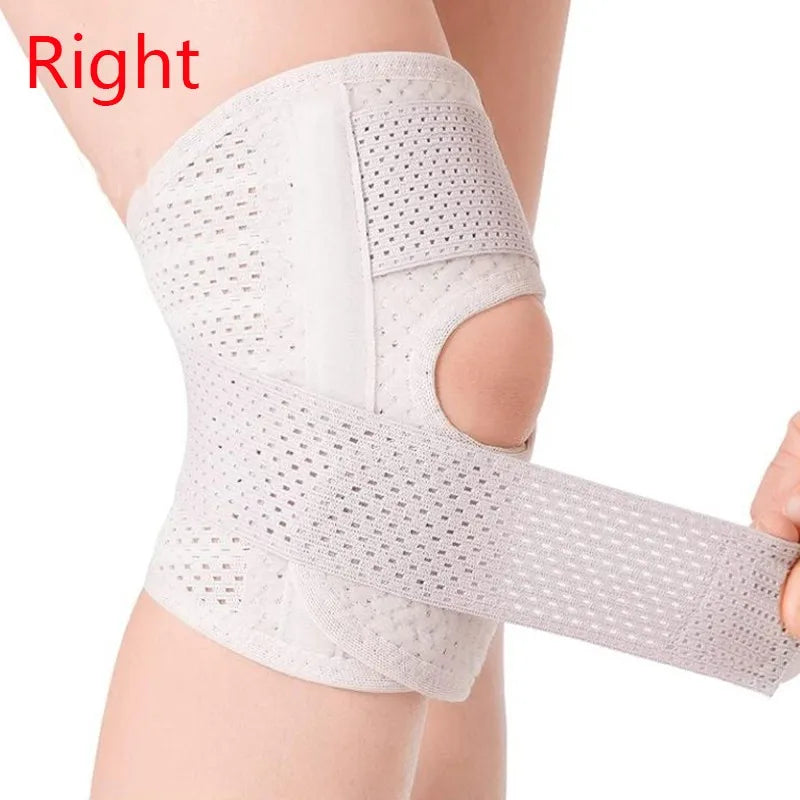 Knee Brace with Side Stabilizers Relieve Meniscus Tear Knee Pain Joint Pain Relief Breathable Adjustable Knee Support Knee Pads