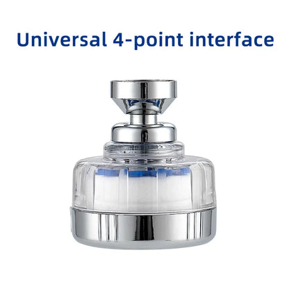 360° Faucet Water Filter Pressurized Sink Filter Water Purifier Kitchen Bathroom Tap Splash Proof Faucet Aerator Extender