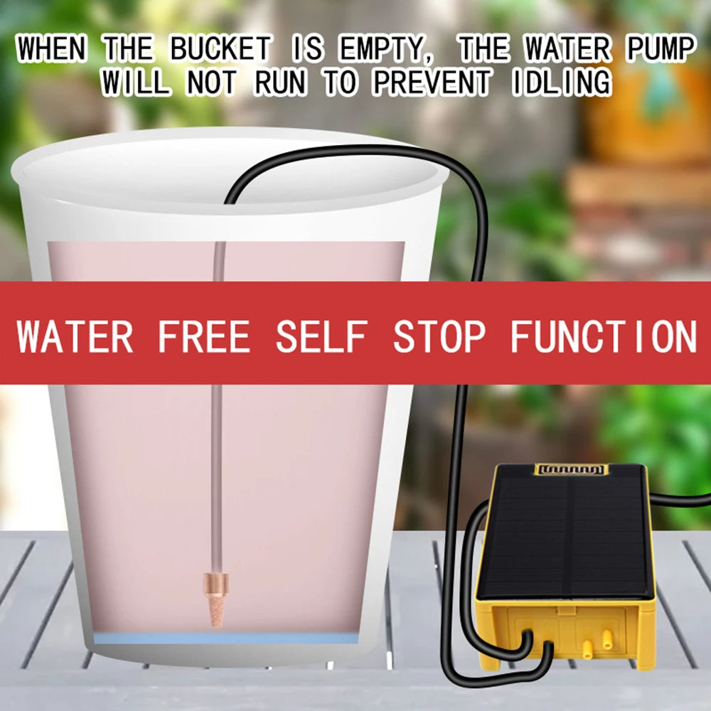 New Solar Intelligent Irrigation Kit 5V 2A Solar Powered Dual Pump Automatic Water Timer Garden Drip Irrigation System Watering