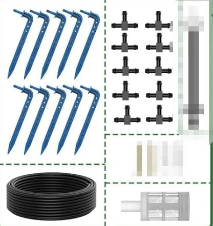 Solar Automatic Drip Irrigation System Kit DIY Irrigation System for Garden Outdoor Indoor Gardening System  9 Timing Modes