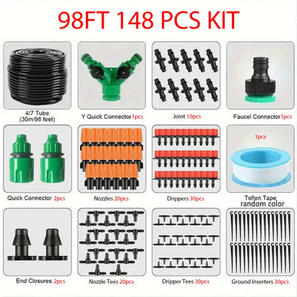 30 meter DIY Horticultural Drip Irrigation System Watering Set Automatic Flower Waterer Green Plant Adjustable Irrigation Sets