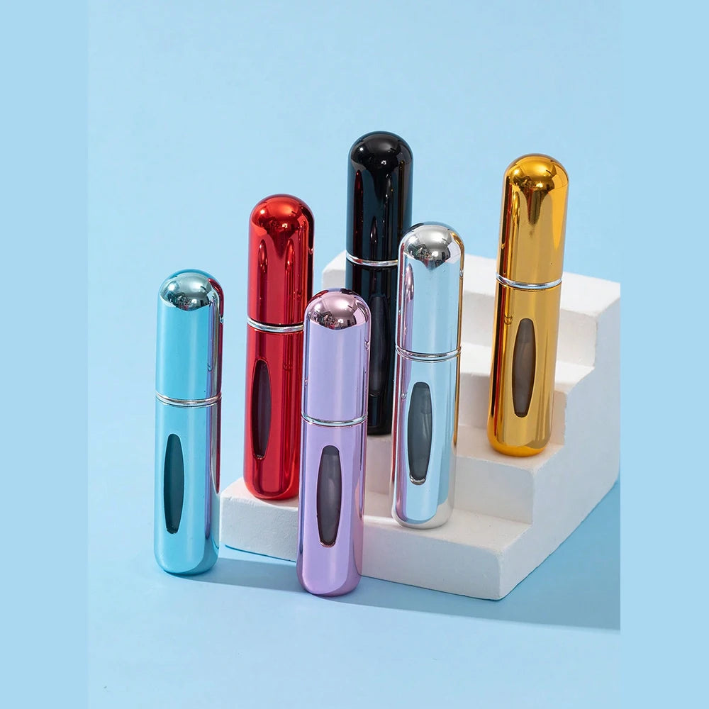 6-Pack Portable Spray Bottle Travel Set 5ml Refillable Perfume Spray Self-Suction Bottom