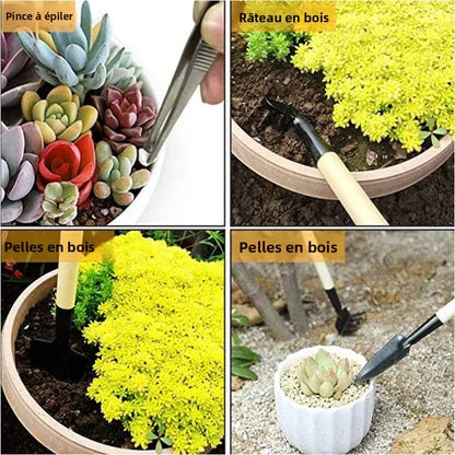 13Pcs Garden Planter Kit DIY Sowing Shovel Scoop Bucket Spoon Succulents Seedlings Tool Bonsai Fertilizer Drilling Device