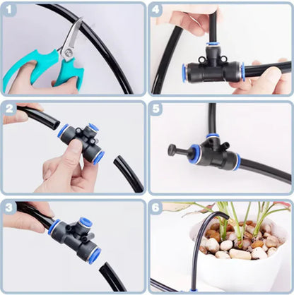 Greenhouse Drip Irrigation Kit 5M-20M 360° Curved Garden Automatic Irrigation System  Patio Misting Plant Watering Distribution
