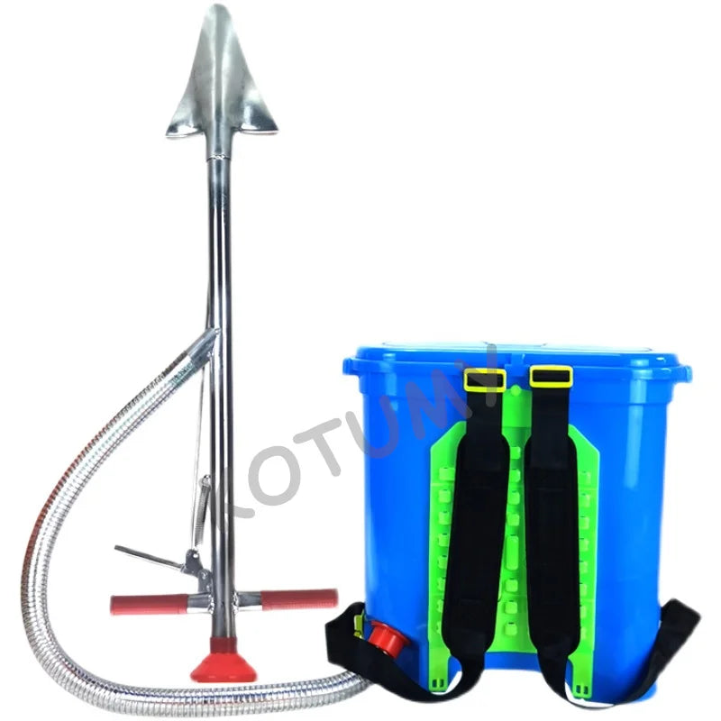 Manual Granular Fertilizer Applicator  for Farm Corn Cane Plants Garden with Backpack Bag