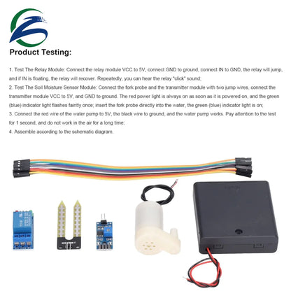 DIY Electronic Watering Kit Automatic Irrigation DIY Kit Self Watering System Module Soil Sensor Pump