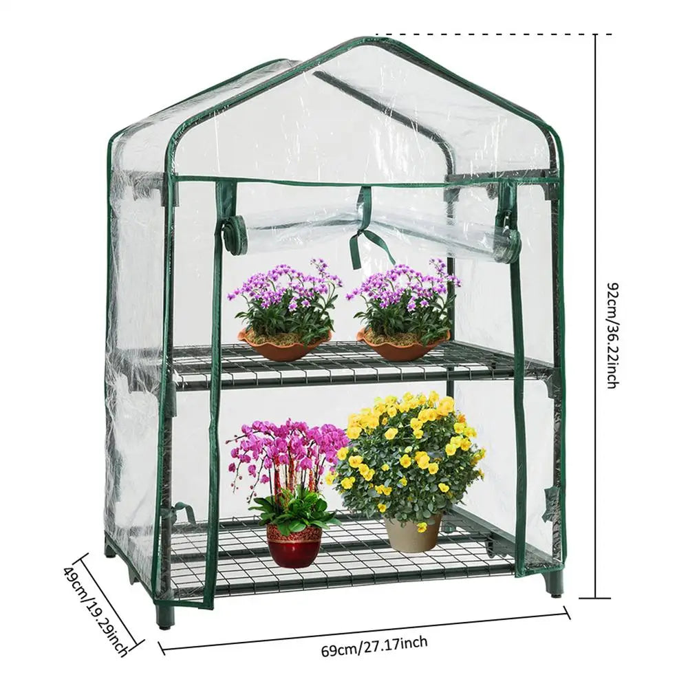 Green House Cover Clear Plant Greenhouse PVC Durable Greenhouse Parts & Accessories Portable Indoor Greenhouse for Home Outdoor