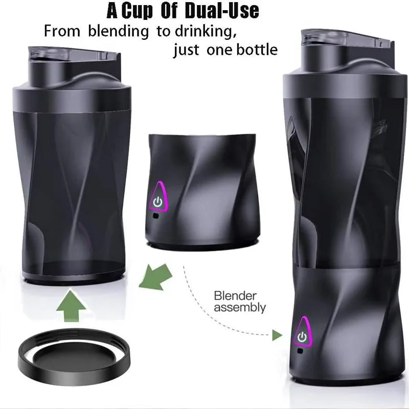 Portable Electric Blender USB Rechargeable Mini Fruit Juicer Smoothie Maker For Home Travel And Office Use Beverage blender